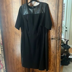 ELOQUII premier bi-stretch faux leather dress